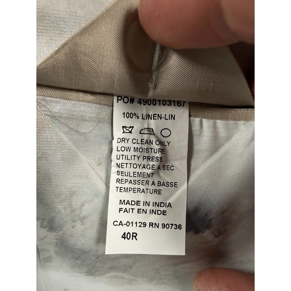 Tallia Blazer Men's 40 R Wide Plaid Pattern Notched Lapel single Breasted - Picture 4 of 12